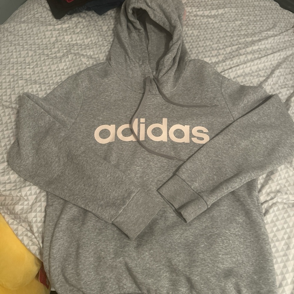 Adidas Men's Heather Gray Hoodie